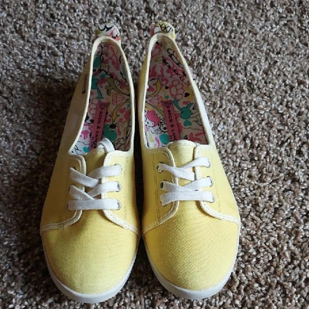 Yellow Canvas Women's Sneakers